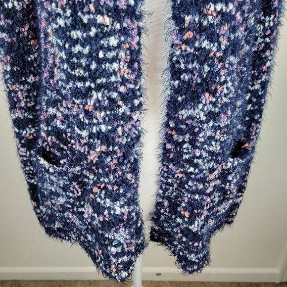 Peyton Primrose Open Front Cardigan Size Medium Blue Purple - Picture 3 of 9